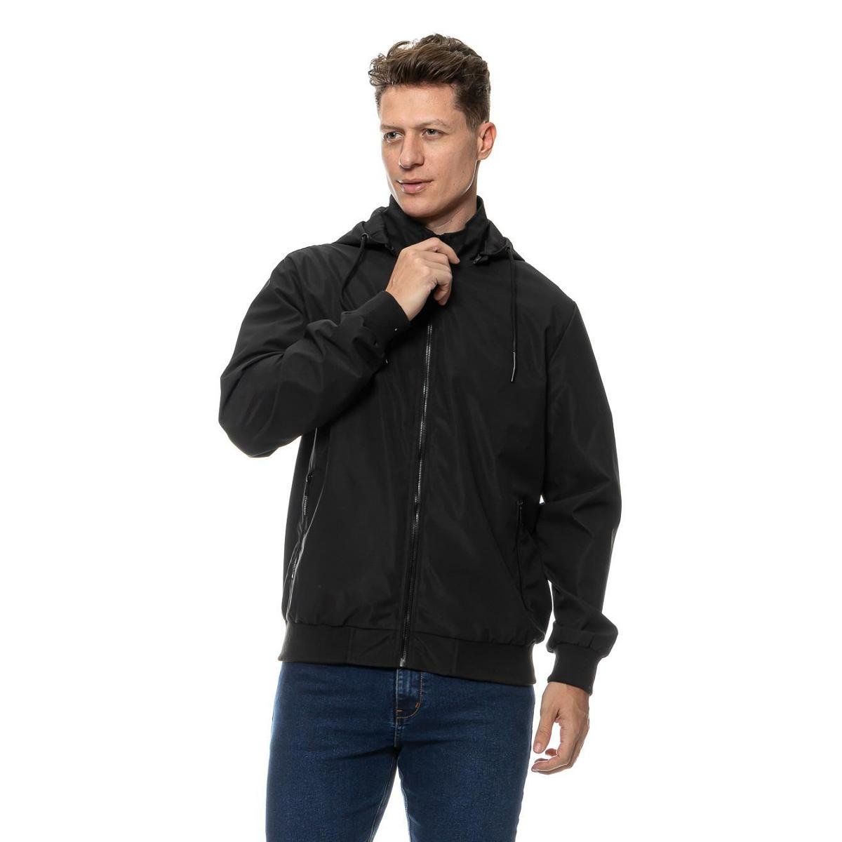 Jaqueta Masculina Com Capuz Removível Crocker Preto Netshoes