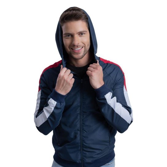 Jaqueta Masculina Corta Vento Aerre Lisa De Inverno Estilosa Forrada Com Zíper Capuz Forrado - Azul+Vermelho Menor preço em Jaqueta Masculina Corta Vento Aerre Lisa De Inverno Estilosa Forrada Com Zíper Capuz Forrado - Azul+Vermelho