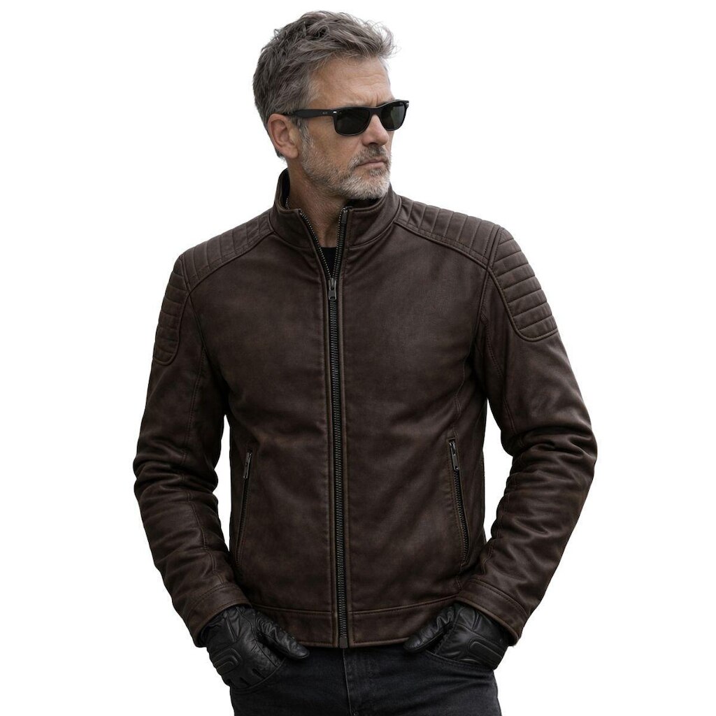 Jaqueta Masculina Couro PU Peluciada Forrada Premium