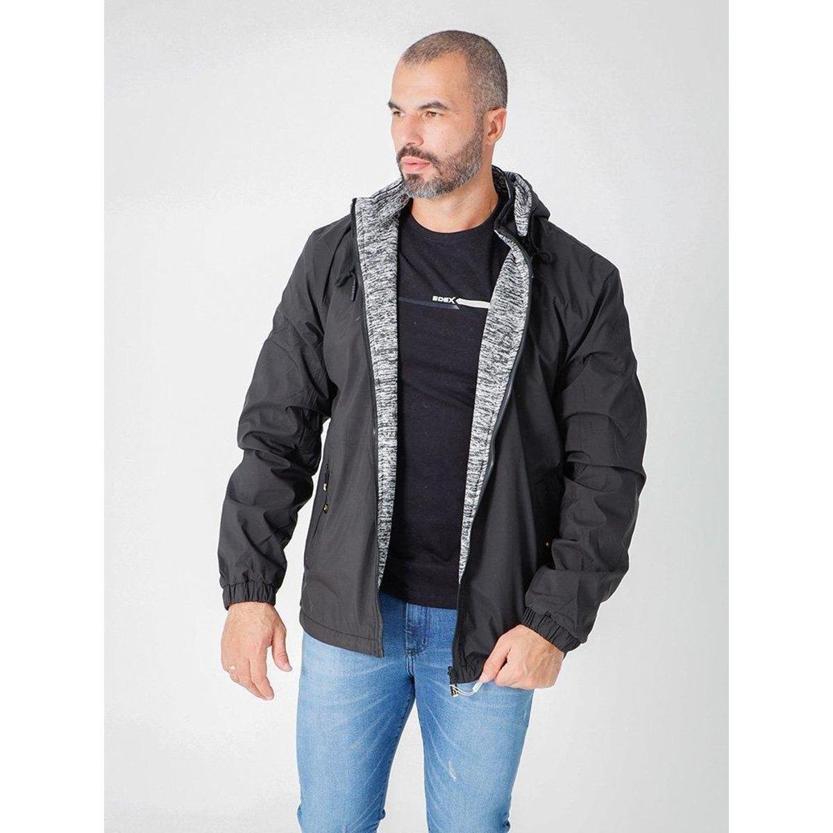 Jaqueta Masculina Dupla Face Plus Preto Netshoes