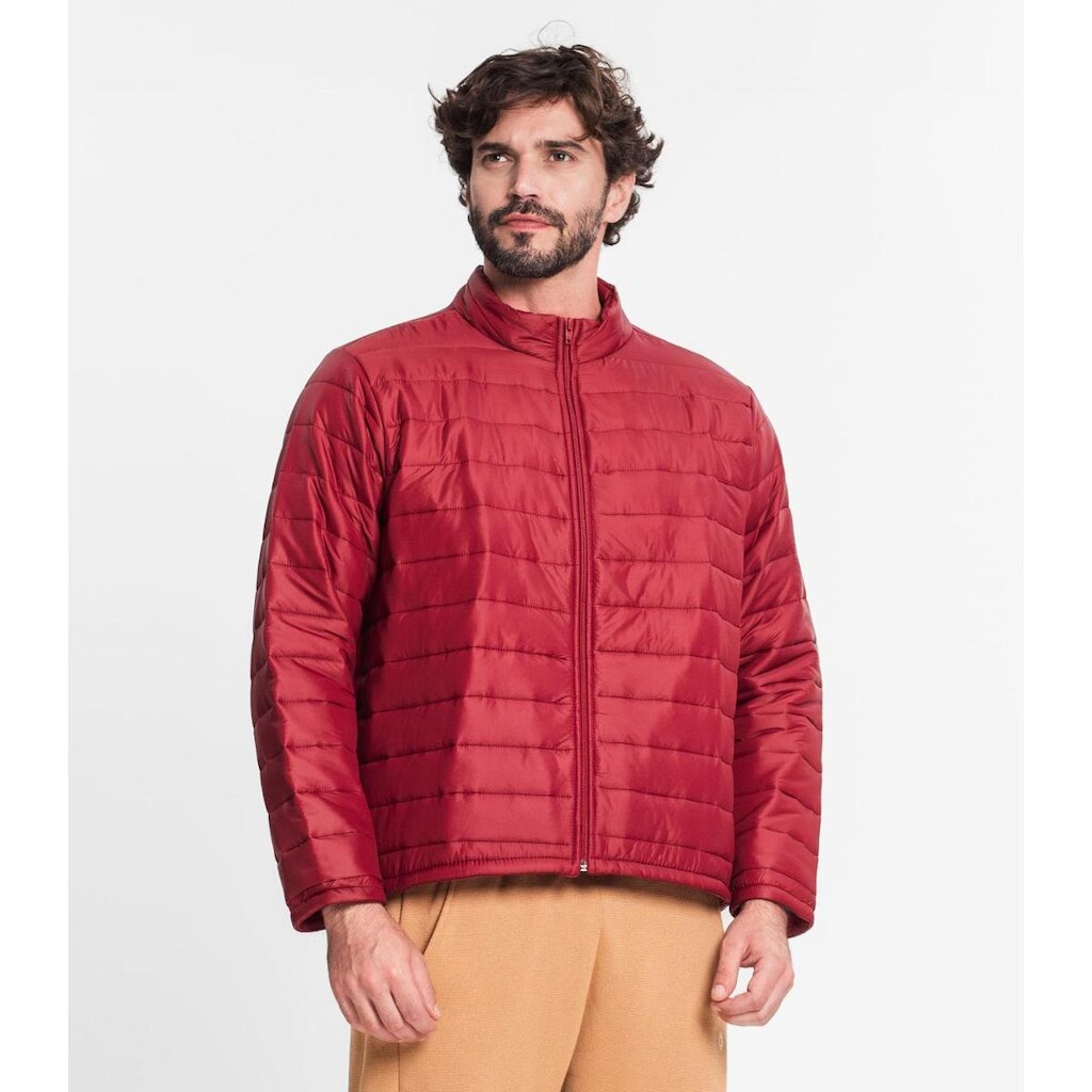 Jaqueta Masculina Em Microfibra Diametro Vermelho