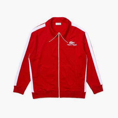 Jaqueta masculina Lacoste x Ricky Regal em piqué com faixas