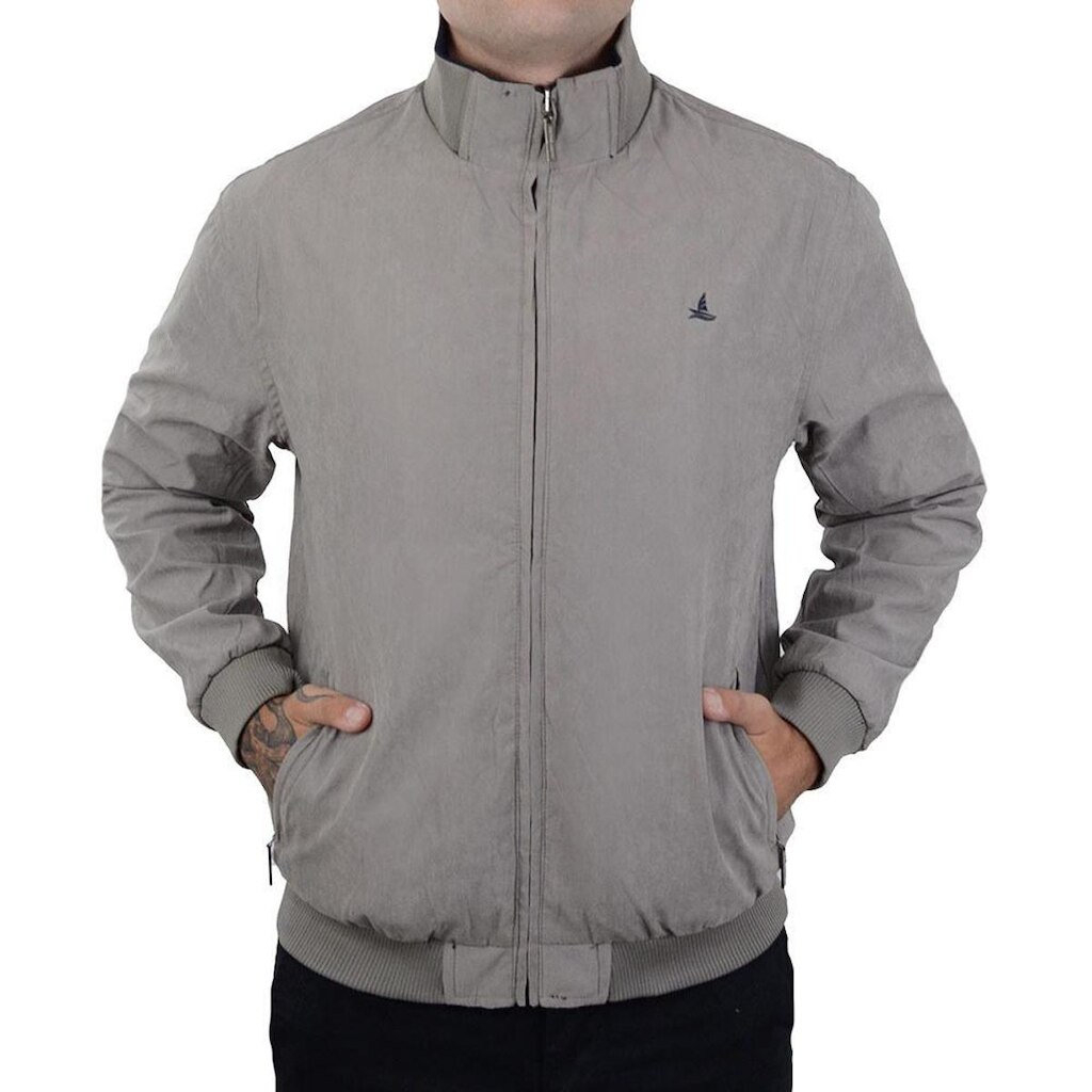Jaqueta Masculina Lucky Sailing Dupla Face Azul e Cinza - 57