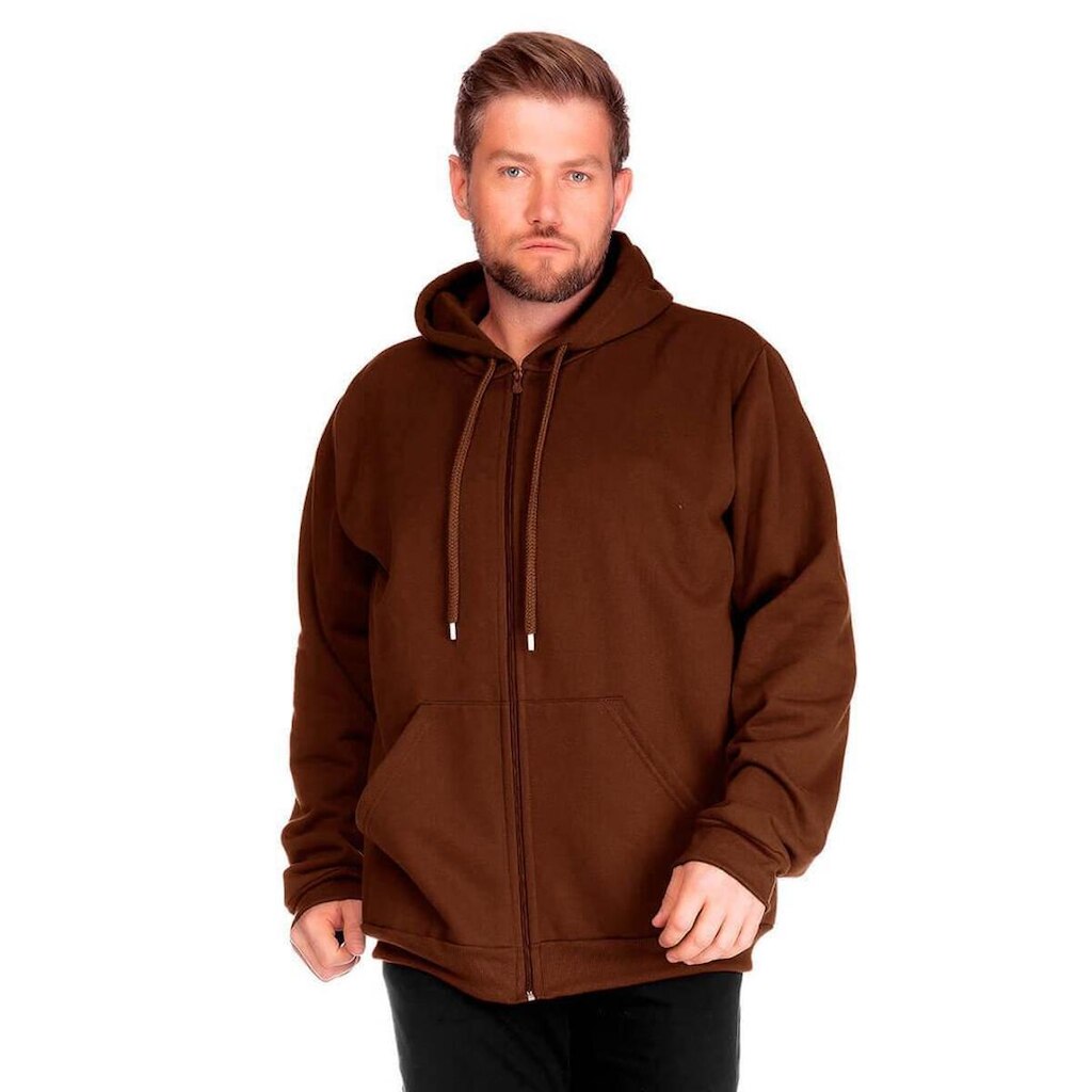 Jaqueta Masculina Moletom Básica Plus