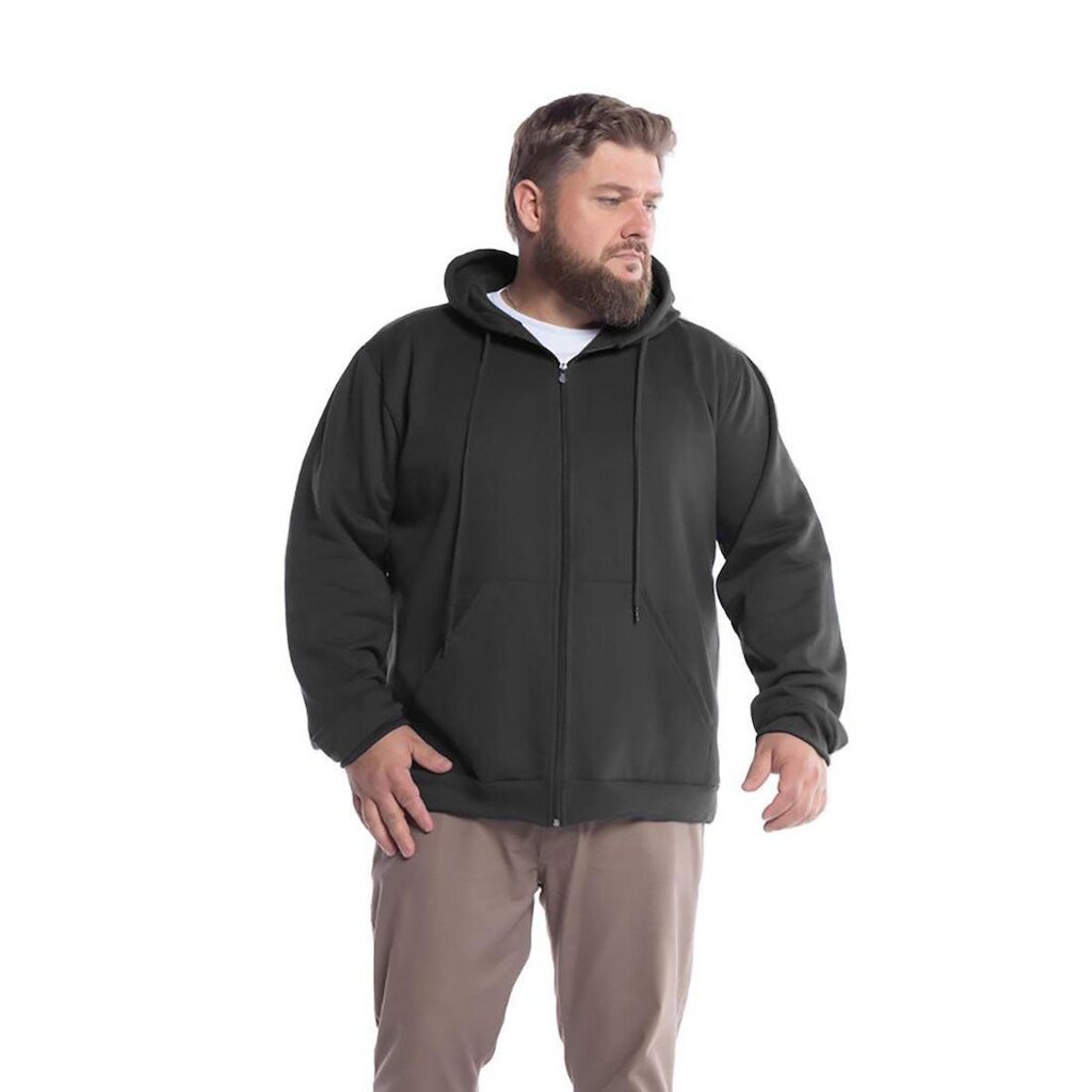 Jaqueta Masculina Moletom Básica Plus