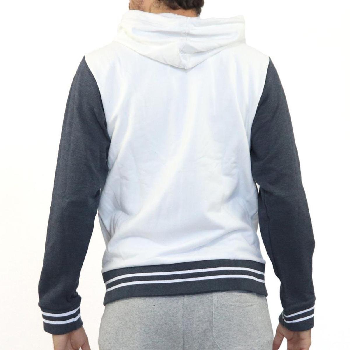 grey college moletom com capuz