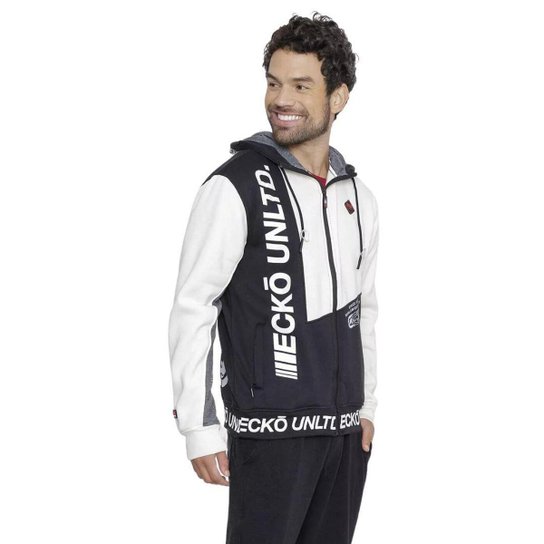Jaqueta Masculina Moletom Ecko - Preto Menor preço em Jaqueta Masculina Moletom Ecko - Preto
