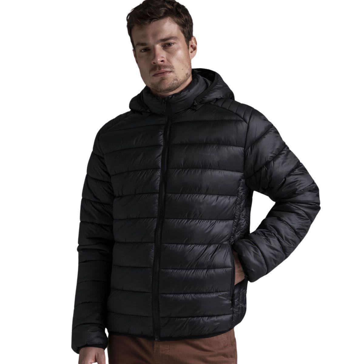 Jaqueta Masculina Puffer Industrie Lisa Impermeável e com Capuz Removível