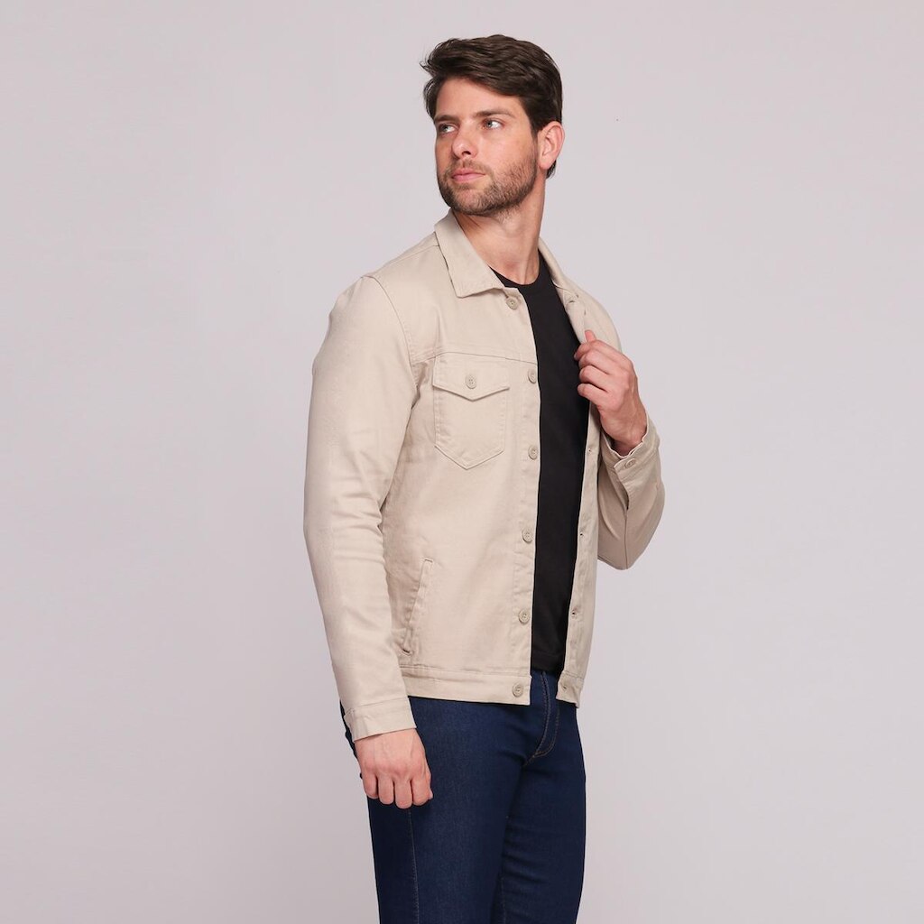 Jaqueta Masculina Sarja Elastano Conforto Casual 7923
