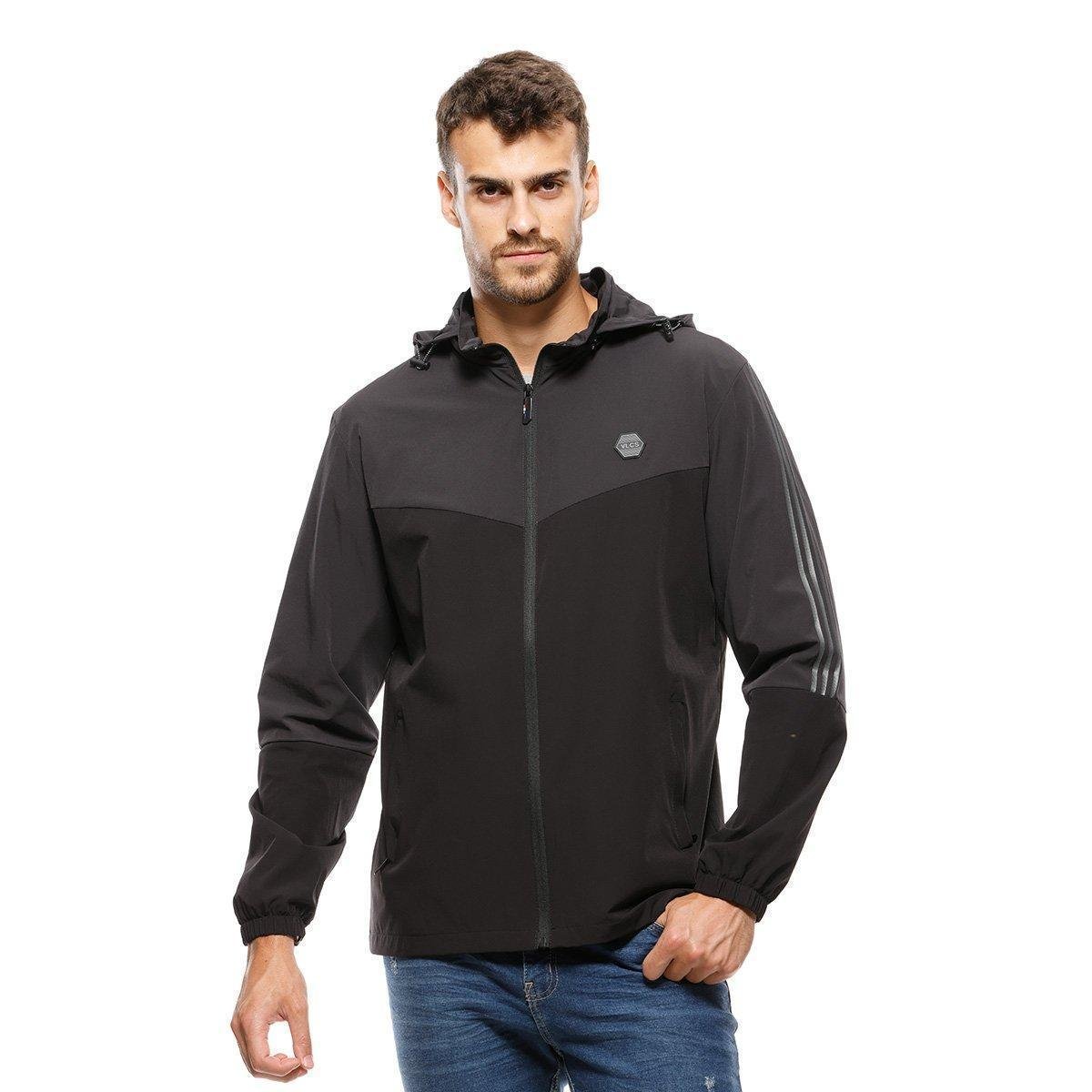 Jaqueta Masculina VLCS Quebra Vento Ultra Leve Preto Netshoes