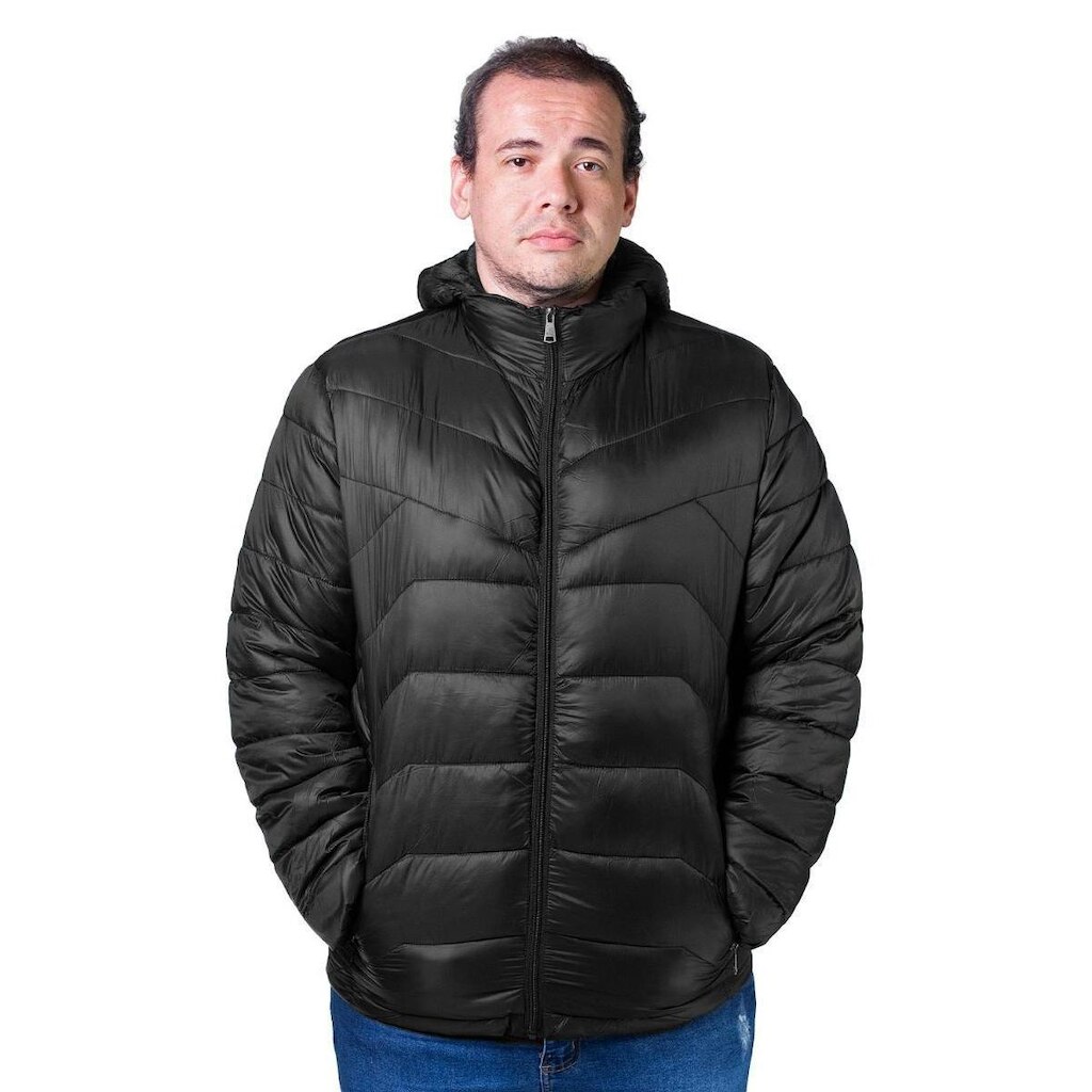 Jaqueta Microfibra Puffer Plus Size Broken Rules Masculina 568029 Preto