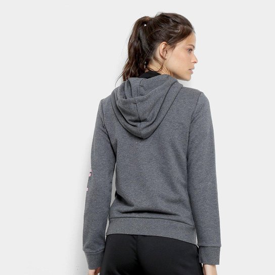 Jaqueta Adidas Feminina Cinza Jaqueta Moletom Adidas Básico E LIN