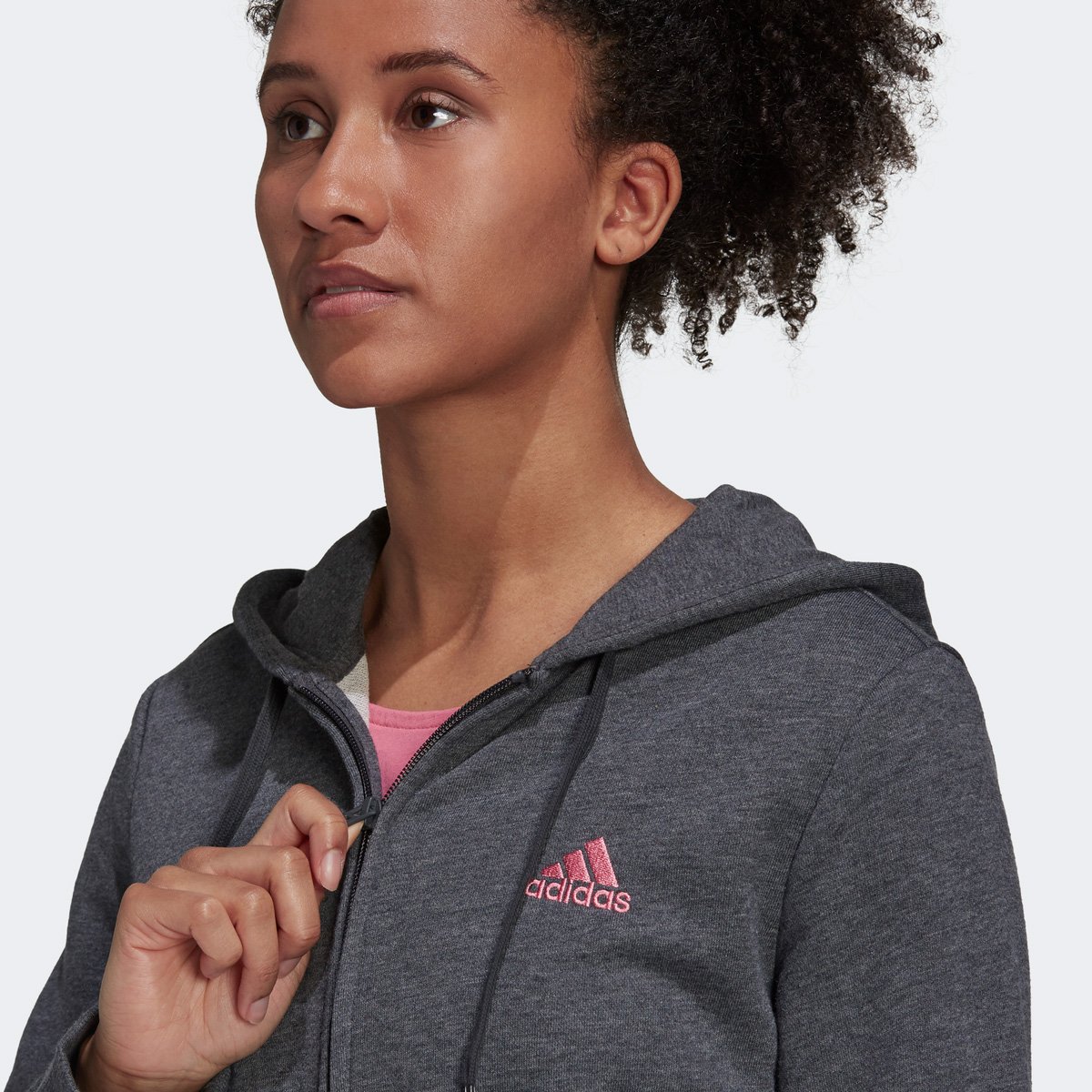 moletom adidas feminino cinza e rosa