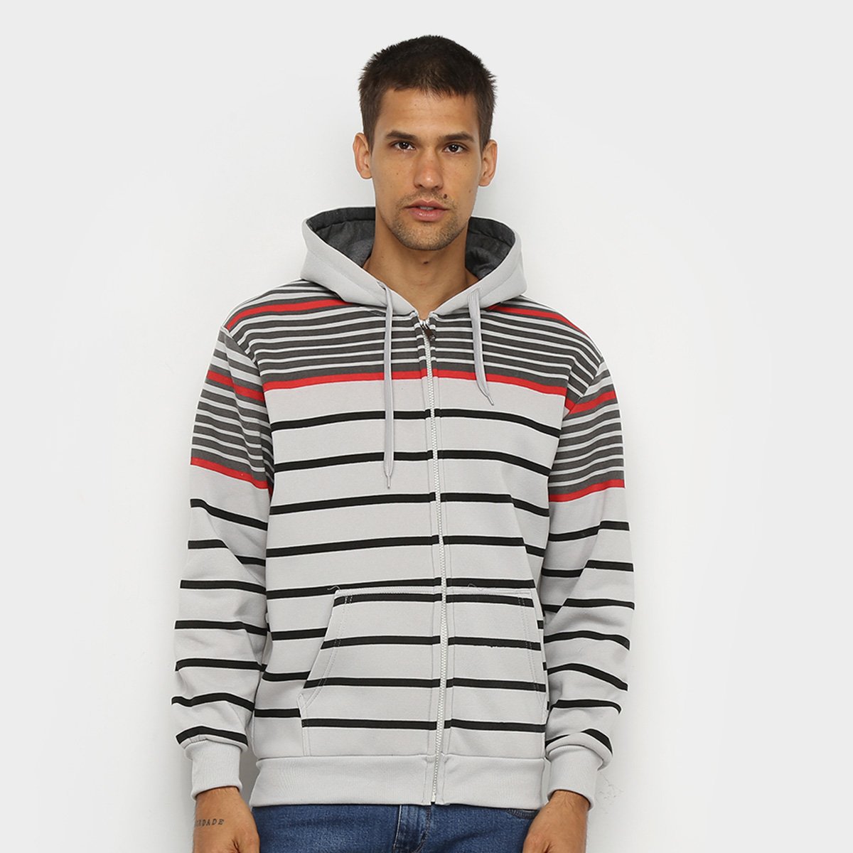 jaqueta listrada masculina