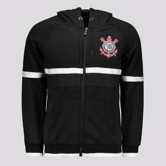 Jaqueta Moletom Corinthians Print Preta