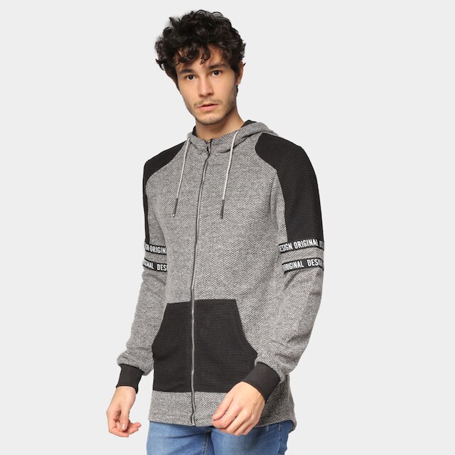 Jaqueta Moletom Eagle Rock Básica Com Capuz Masculina - Cinza é boa?