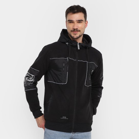 Jaqueta Moletom Ecko Unltd Estampada com Capuz Masculina - Preto Menor preço em Jaqueta Moletom Ecko Unltd Estampada com Capuz Masculina - Preto