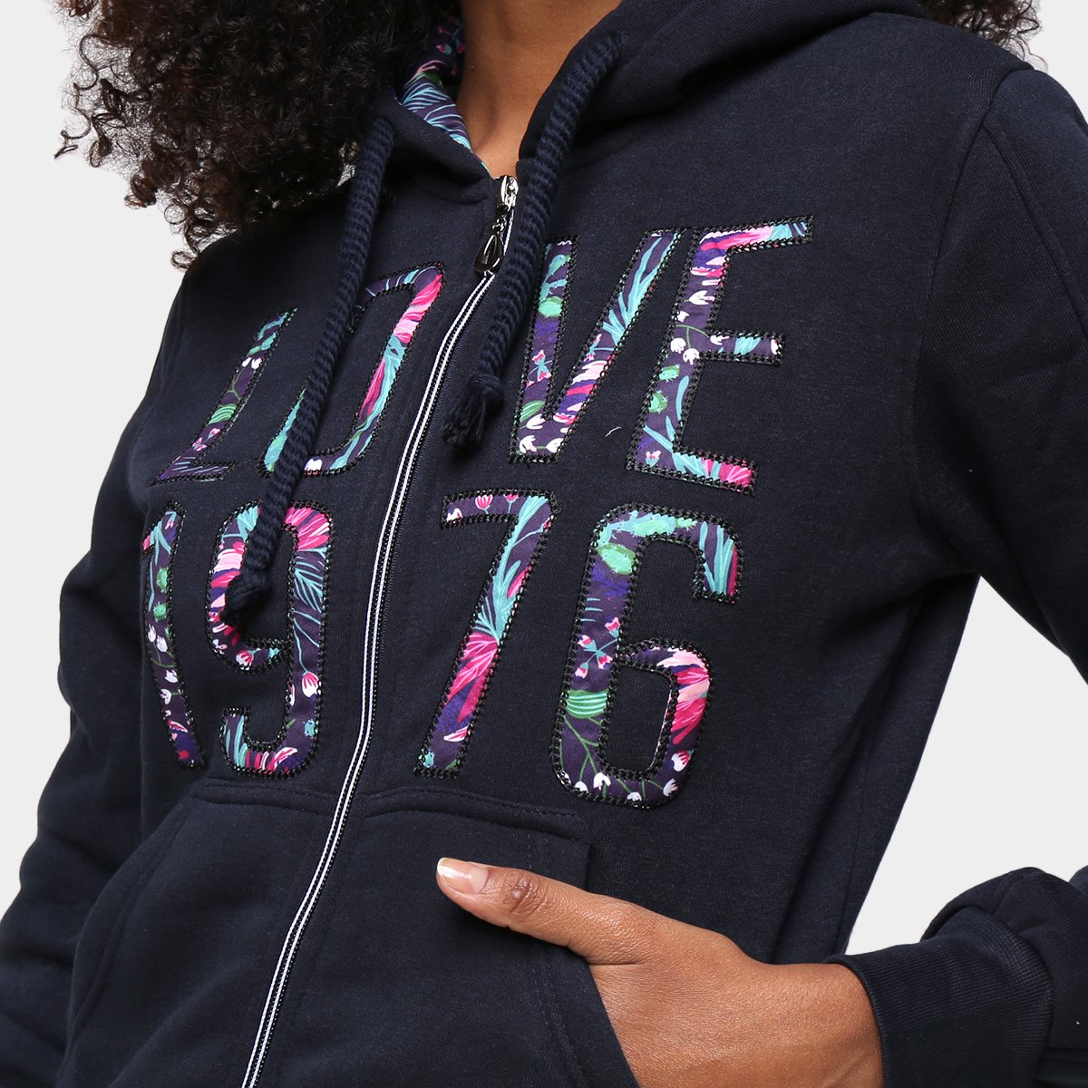 dark floral moletom com capuz