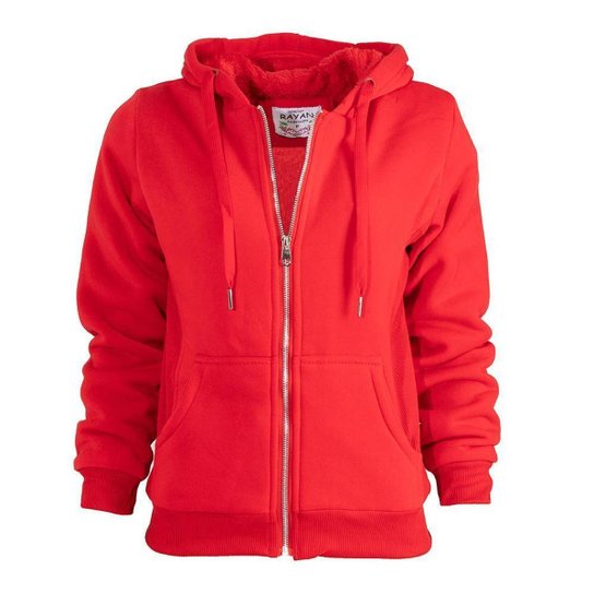 Jaqueta Moletom Feminina Forro peluciado interno - Vermelho é ruim? Jaqueta Moletom Feminina Forro peluciado interno - Vermelho é boa?