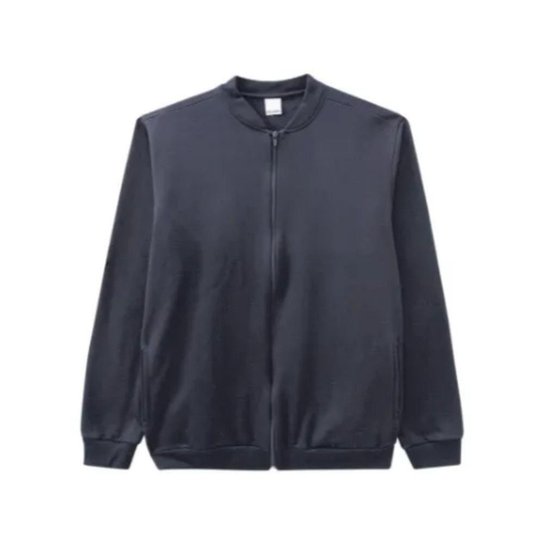 jaqueta moletom flanelado malwee Masculina - Chumbo Menor preço em jaqueta moletom flanelado malwee Masculina - Chumbo