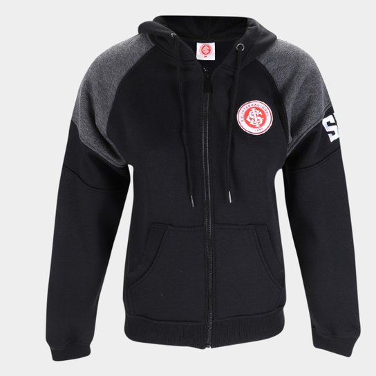 Jaqueta Moletom Internacional Feminina - Mescla Escuro Menor preço em Jaqueta Moletom Internacional Feminina - Mescla Escuro