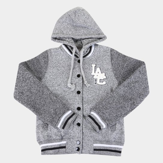 Jaqueta Moletom Juvenil Pixe Love College Com Capuz Feminina - Cinza Menor preço em Jaqueta Moletom Juvenil Pixe Love College Com Capuz Feminina - Cinza