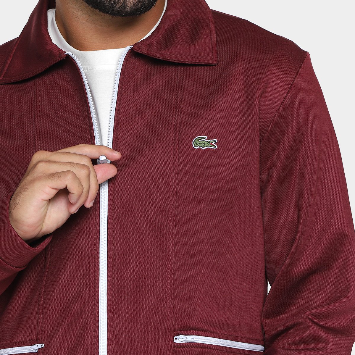 Conjunto Moletom Lacoste Casaco Lacoste Vermelho KIT CASAL LACOSTE