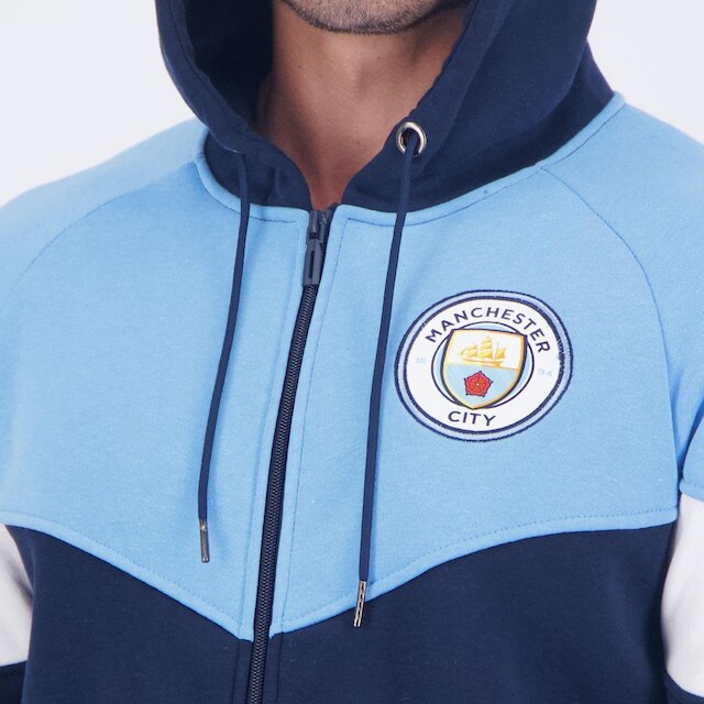 Jaqueta Moletom Manchester City Azul e Marinho
