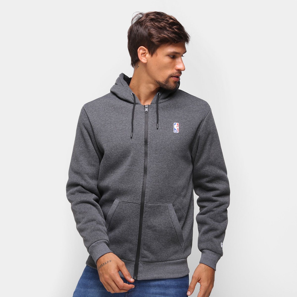 Jaqueta Moletom NBA New Era Fur Básica Masculina Menor preço em Jaqueta Moletom NBA New Era Fur Básica Masculina