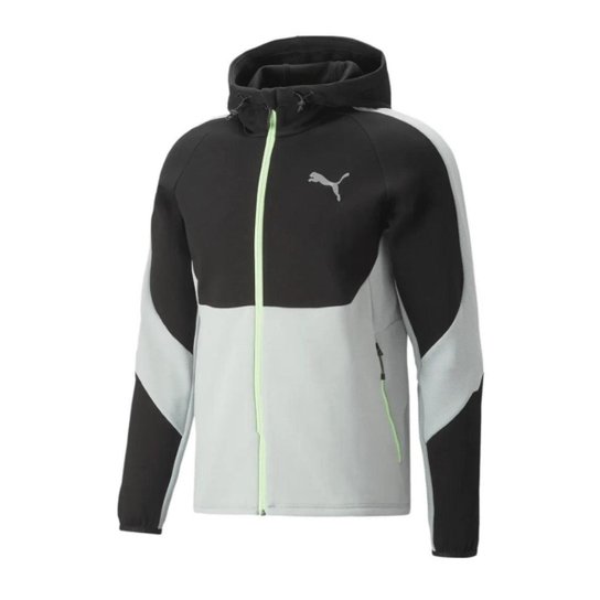 Jaqueta Moletom Puma Evostripe Full Zip Com Capuz Masculina - Preto+Cinza Menor preço em Jaqueta Moletom Puma Evostripe Full Zip Com Capuz Masculina - Preto+Cinza