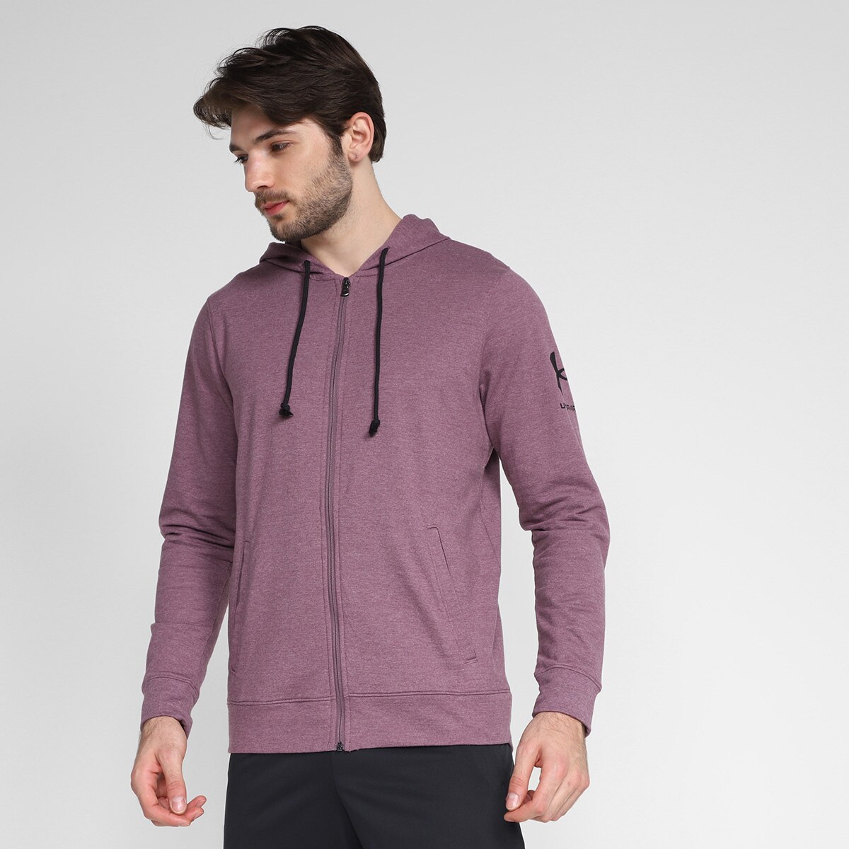 purple under armour moletom com capuz mens