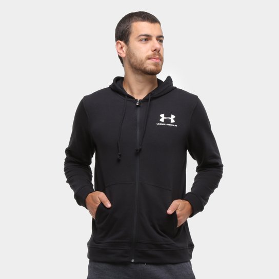 Jaqueta Moletom Under Armour Sportstyle Terry Masculina - Preto+Branco é ruim? Jaqueta Moletom Under Armour Sportstyle Terry Masculina - Preto+Branco é boa?