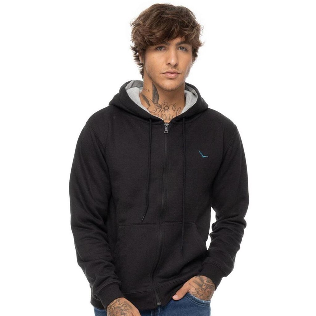 Jaqueta Moletom Yacht Master Com Bordado Capuz Masculina