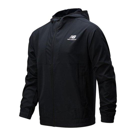 Jaqueta New Balance Nb Athletics Full Zip Windbreaker | Masculino - Preto Menor preço em Jaqueta New Balance Nb Athletics Full Zip Windbreaker | Masculino - Preto