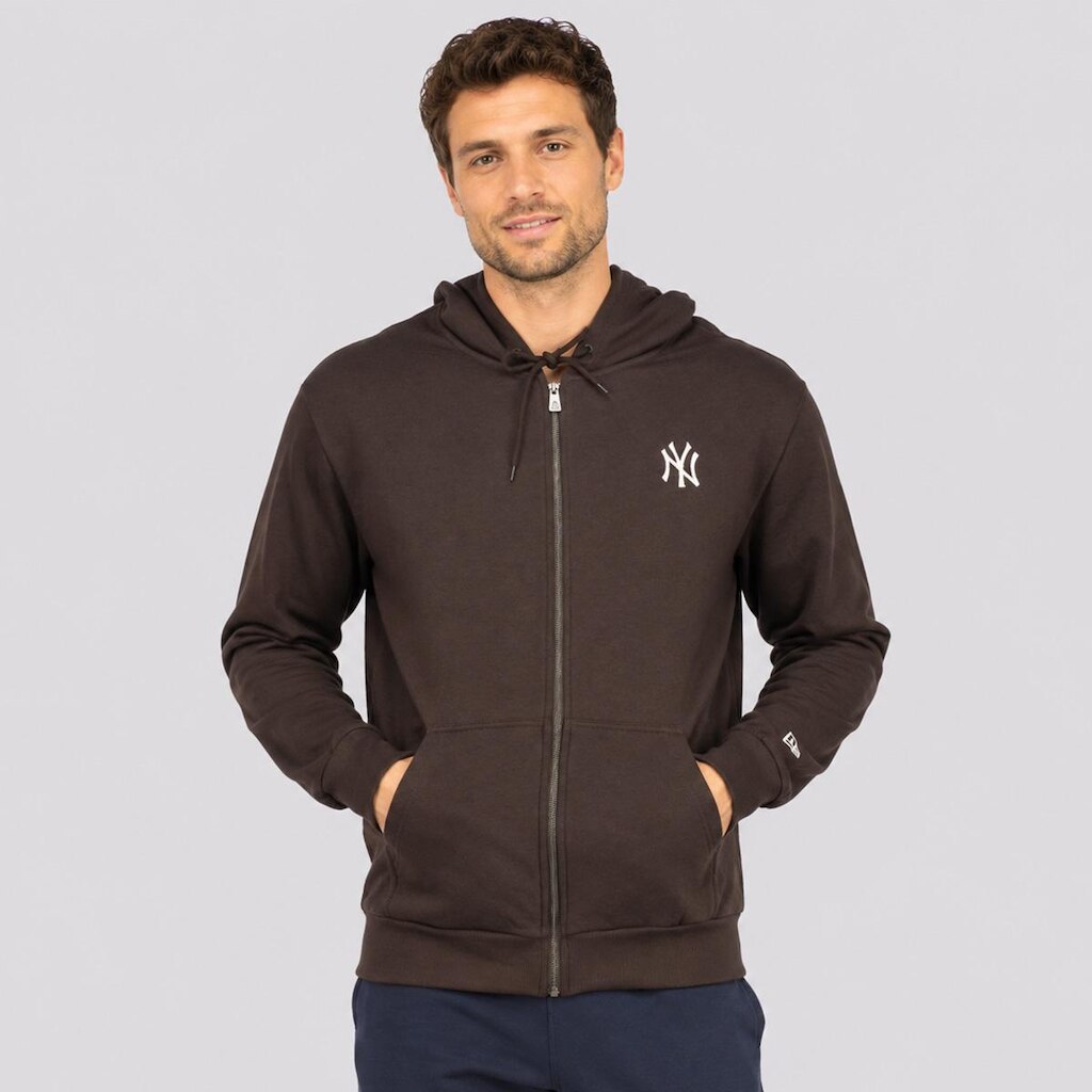 Jaqueta New Era New York Yankees MLB Midi LE com Capuz Marrom