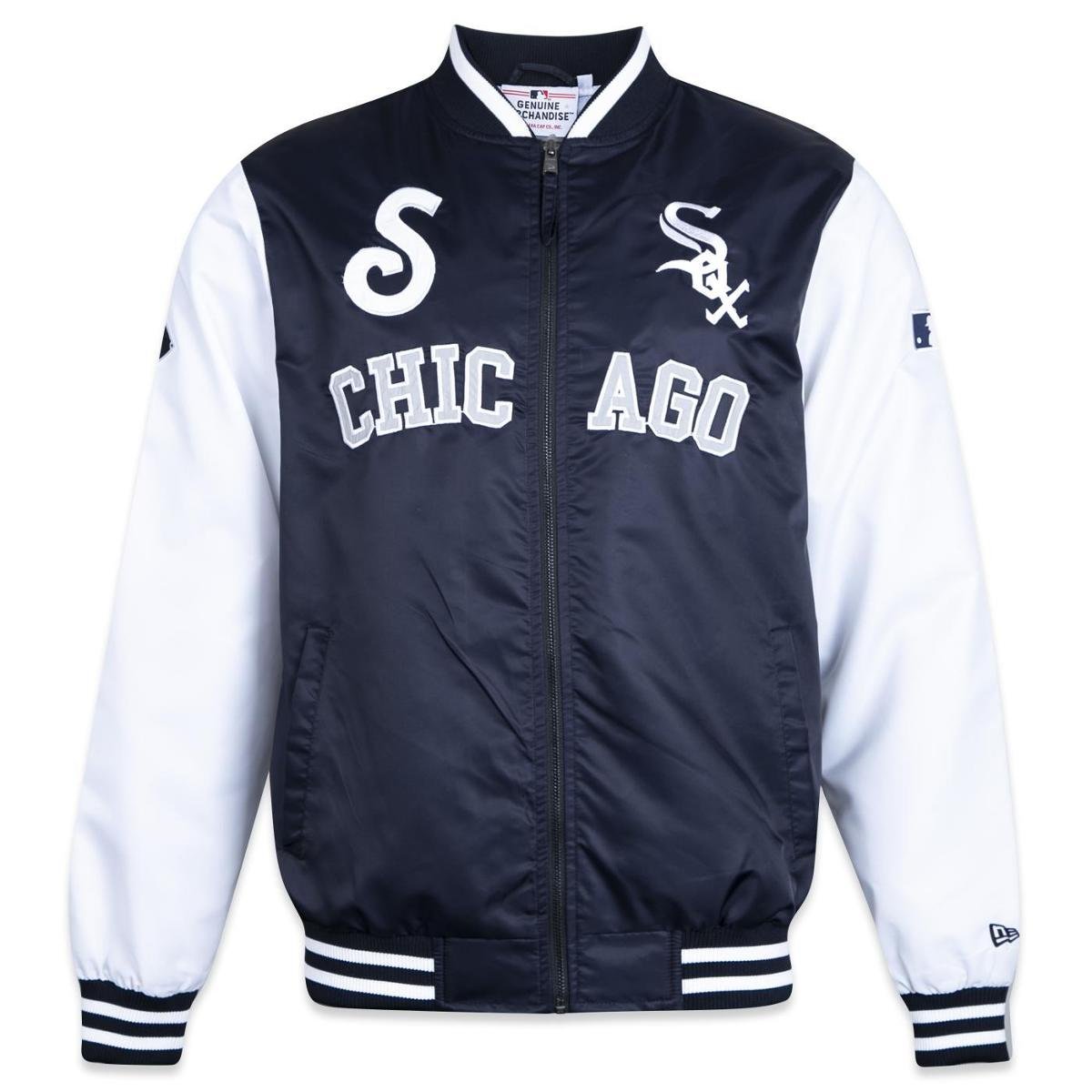 Jaqueta New Era Varsity Chicago White Sox Club House Menor preço em Jaqueta New Era Varsity Chicago White Sox Club House