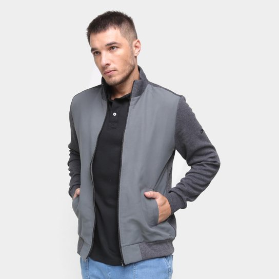 Jaqueta Nickel Masculina Tricot Microfibra Bolso Zíper Macia - Cinza Menor preço em Jaqueta Nickel Masculina Tricot Microfibra Bolso Zíper Macia - Cinza