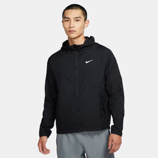 Jaqueta Nike Essential Masculina - Preto+Prata Menor preço em Jaqueta Nike Essential Masculina - Preto+Prata