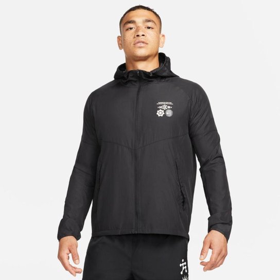 Jaqueta Nike Repel Wild Run Miler Masculina - Preto Menor preço em Jaqueta Nike Repel Wild Run Miler Masculina - Preto