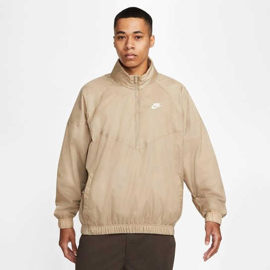 Jaqueta Nike Sportswear Windrunner Masculina - Bege Menor preço em Jaqueta Nike Sportswear Windrunner Masculina - Bege