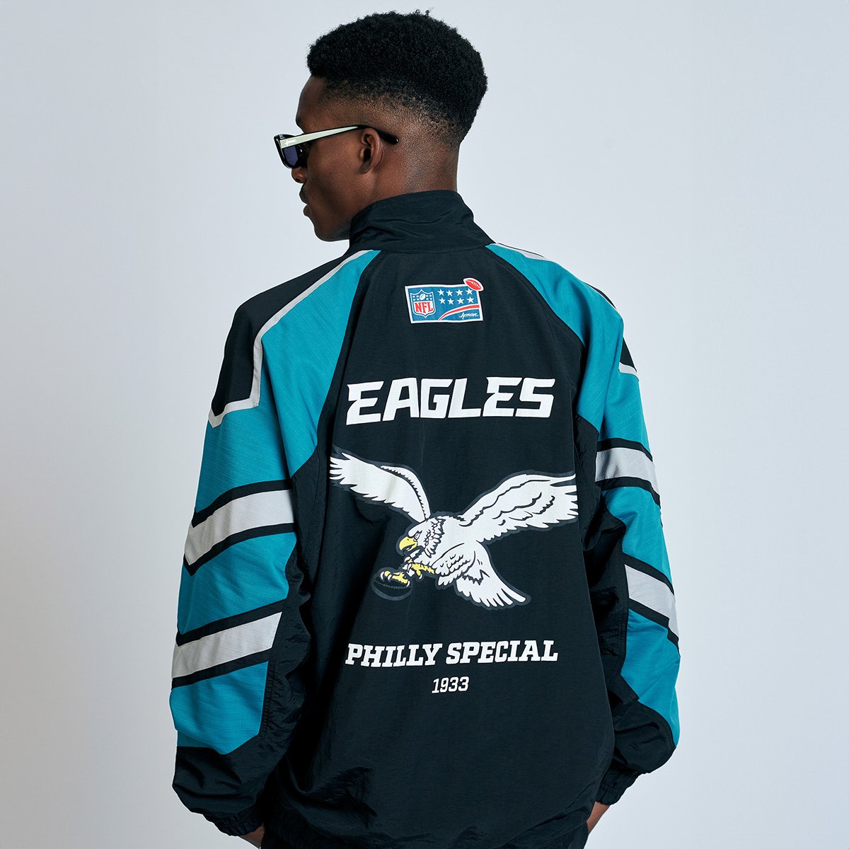 Jaqueta Old Approve X NFL Eagles - Preto+Azul | Netshoes