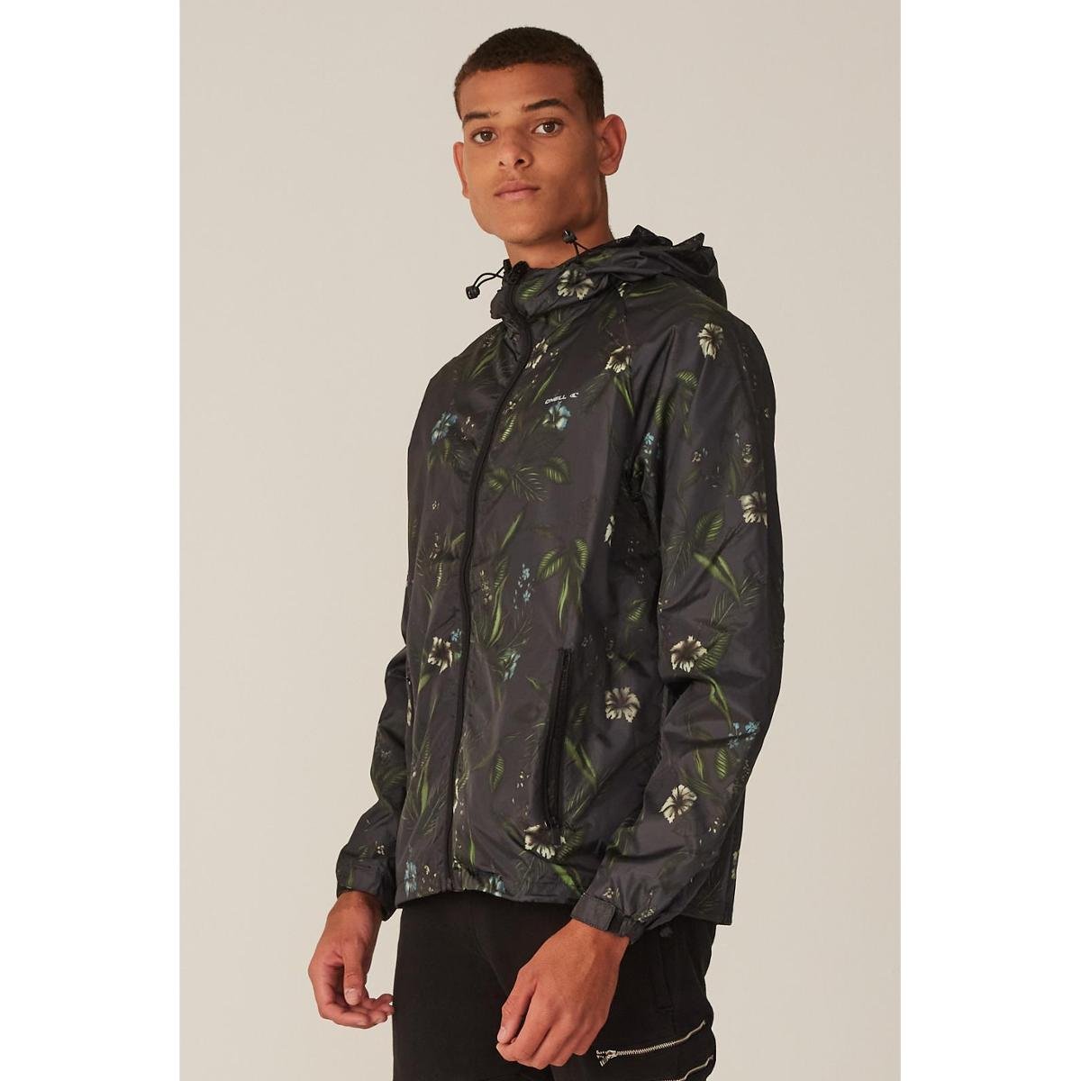 Jaqueta O'Neill Corta Vento Aberta Com Capuz Floral Masculino Menor preço em Jaqueta O'Neill Corta Vento Aberta Com Capuz Floral Masculino