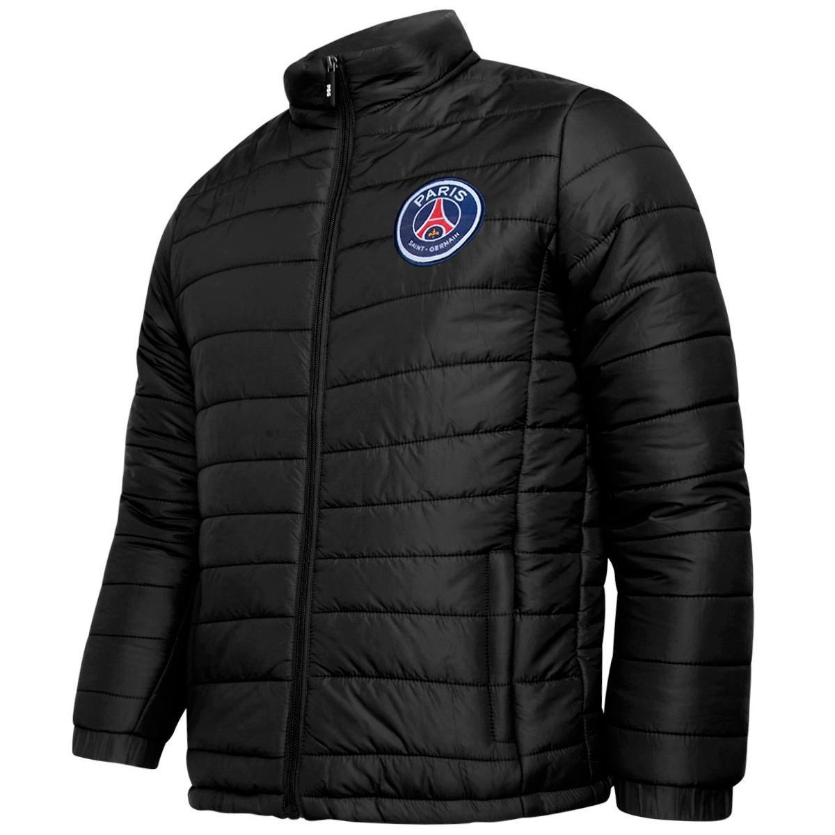 Jaqueta Padding PSG Paris Saint Germain Preto Masculina Menor preço em Jaqueta Padding PSG Paris Saint Germain Preto Masculina