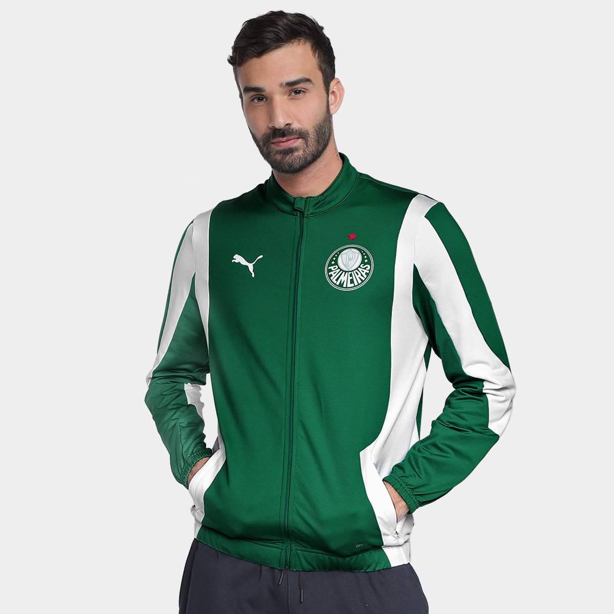 Jaqueta Palmeiras 24/25 Hino Puma Masculina Menor preço em Jaqueta Palmeiras 24/25 Hino Puma Masculina