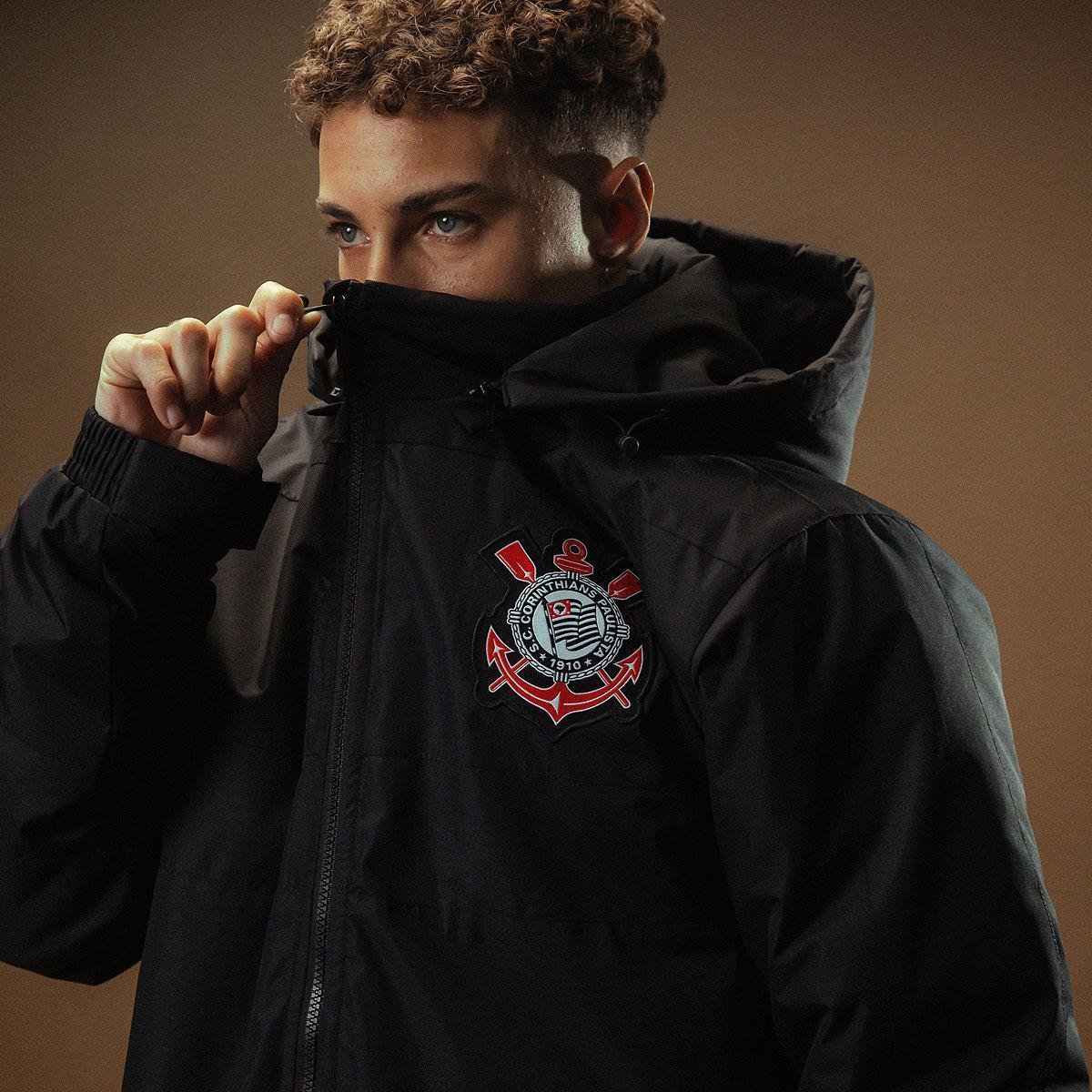 Jaqueta Parka Dobby Corinthians Bobojaco Poly SCCP Masculina Menor preço em Jaqueta Parka Dobby Corinthians Bobojaco Poly SCCP Masculina