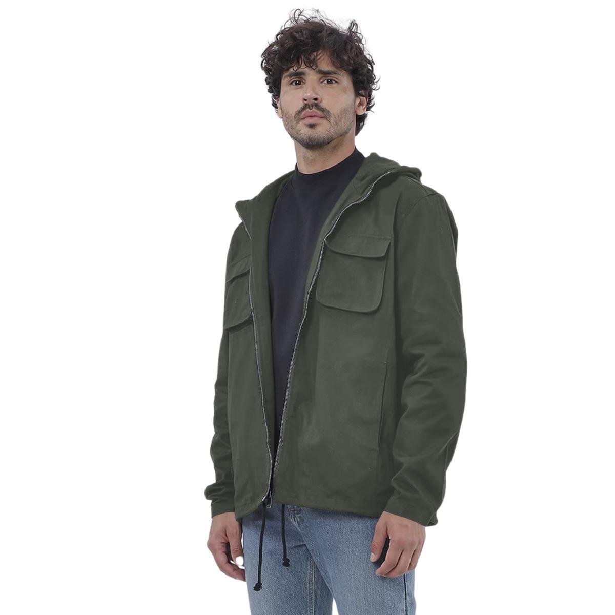 Jaqueta Parka Masculina em Sarja Algodão Estilo Casual e Conforto