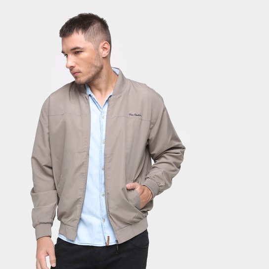 Jaqueta Pierre Cardin Básica Masculina - Cáqui Menor preço em Jaqueta Pierre Cardin Básica Masculina - Cáqui