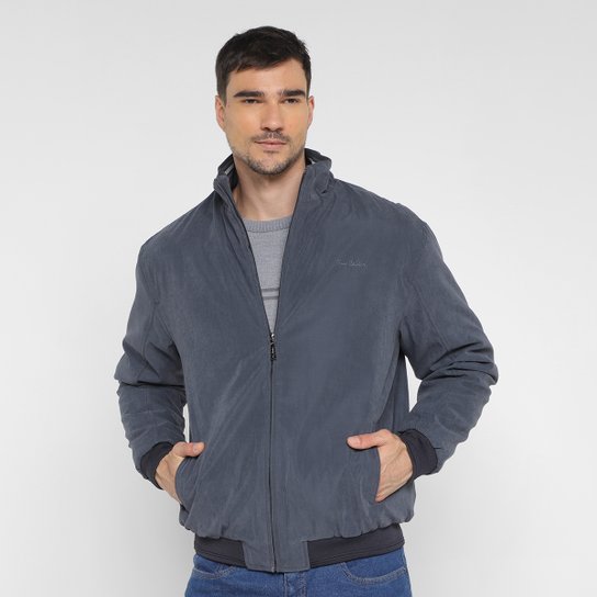 Jaqueta Pierre Cardin Suede Masculina - Marinho Menor preço em Jaqueta Pierre Cardin Suede Masculina - Marinho