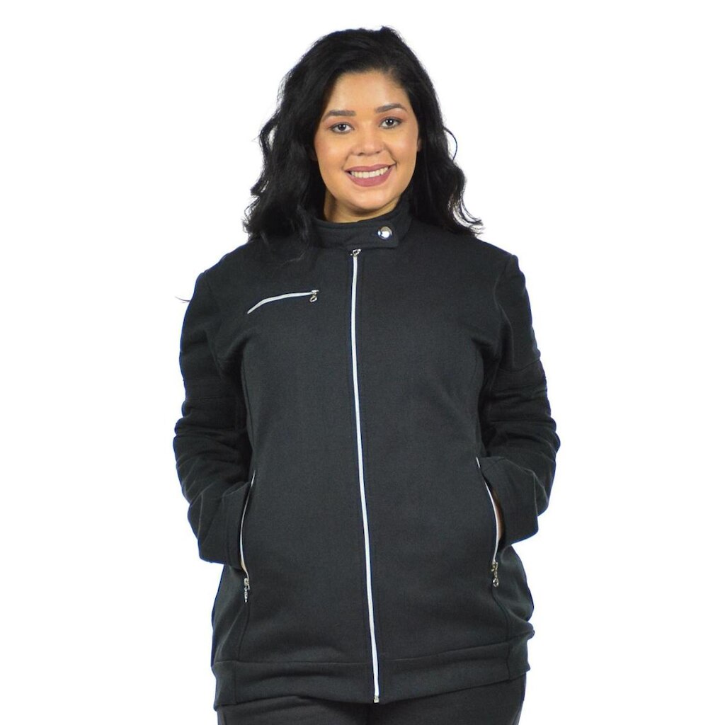 Jaqueta plus size estilo fenomenal Preto 52