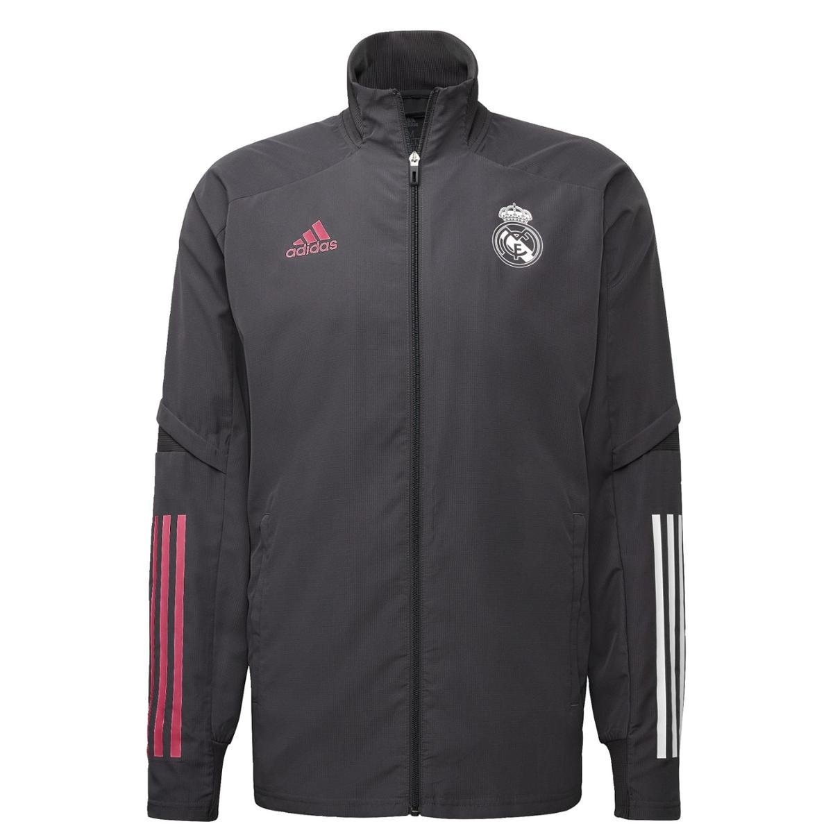 Jaqueta Pré-Jogo Real Madrid Adidas - Cinza | Netshoes